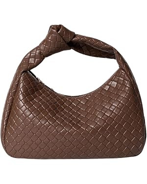 Verdusa Women's Hobo Bags Ruched PU Leather Handbag Clutch Purses Dumpling Pouch Bag | Amazon (US)