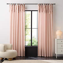 Lilac Rose Tie 100% Organic Cotton Muslin Kids Curtain Panel 44"x63" + Reviews | Crate & Kids | Crate & Barrel