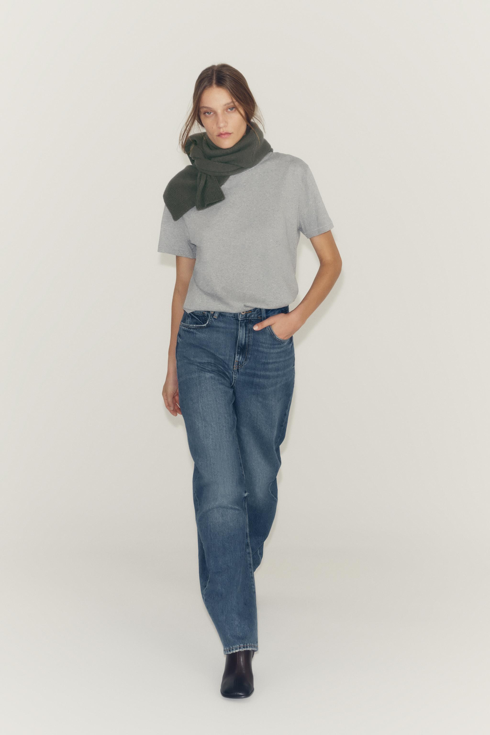 ZW COLLECTION HIGH-RISE BARREL JEANS | Zara US