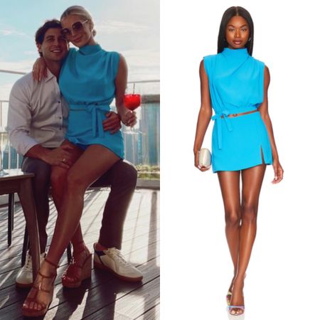 Babe in Blue // Get Details On Madison LeCroy's Blue Tie Top and Skort With The Link In Our Bio {Use Code CYBER20 For 20% Off! Final sale at Revolve!}📸= @madison.lecroy  #SouthernCharm #MadisonLeCroy 