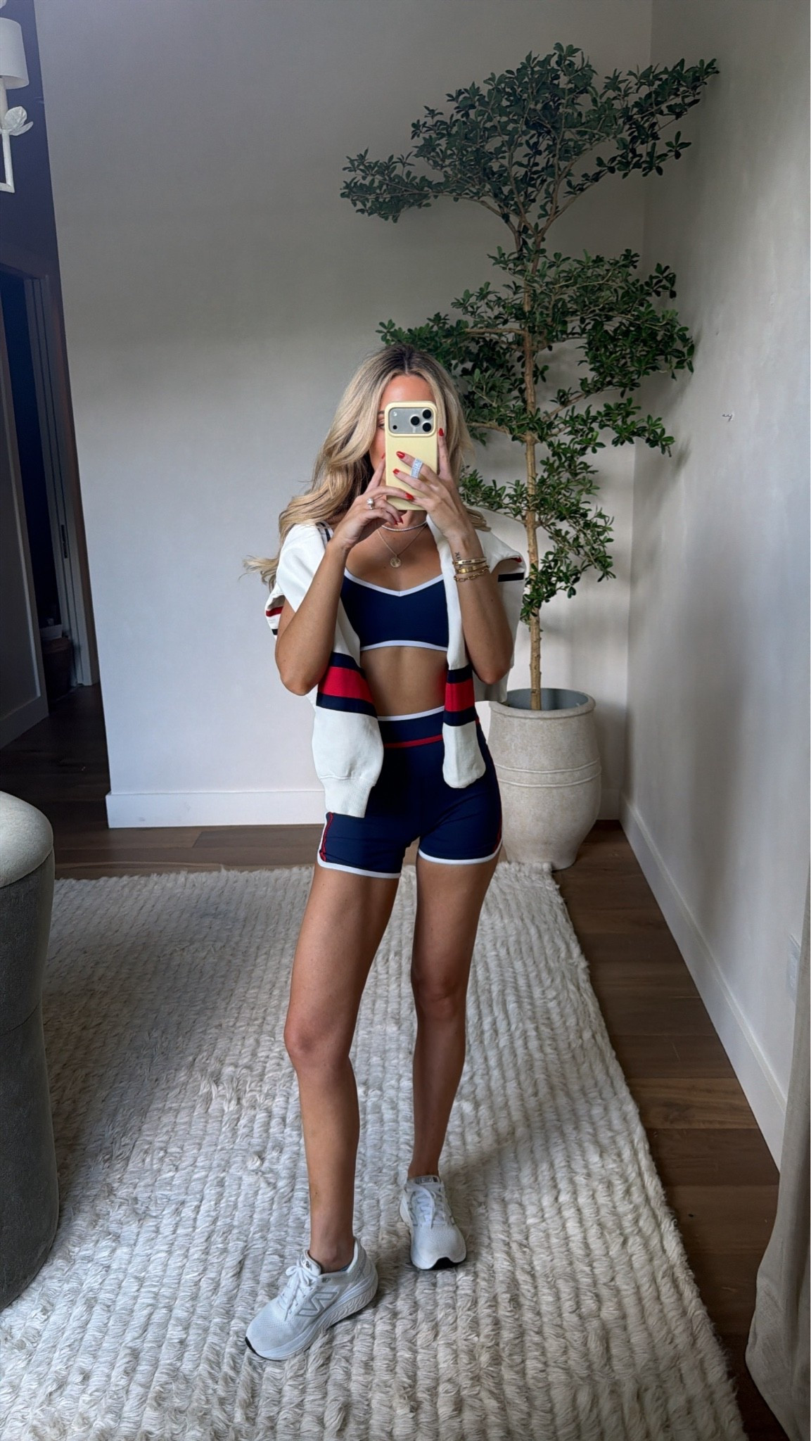 Wearing XS in pullover & wish I did a medium 
Wearing S in shorts