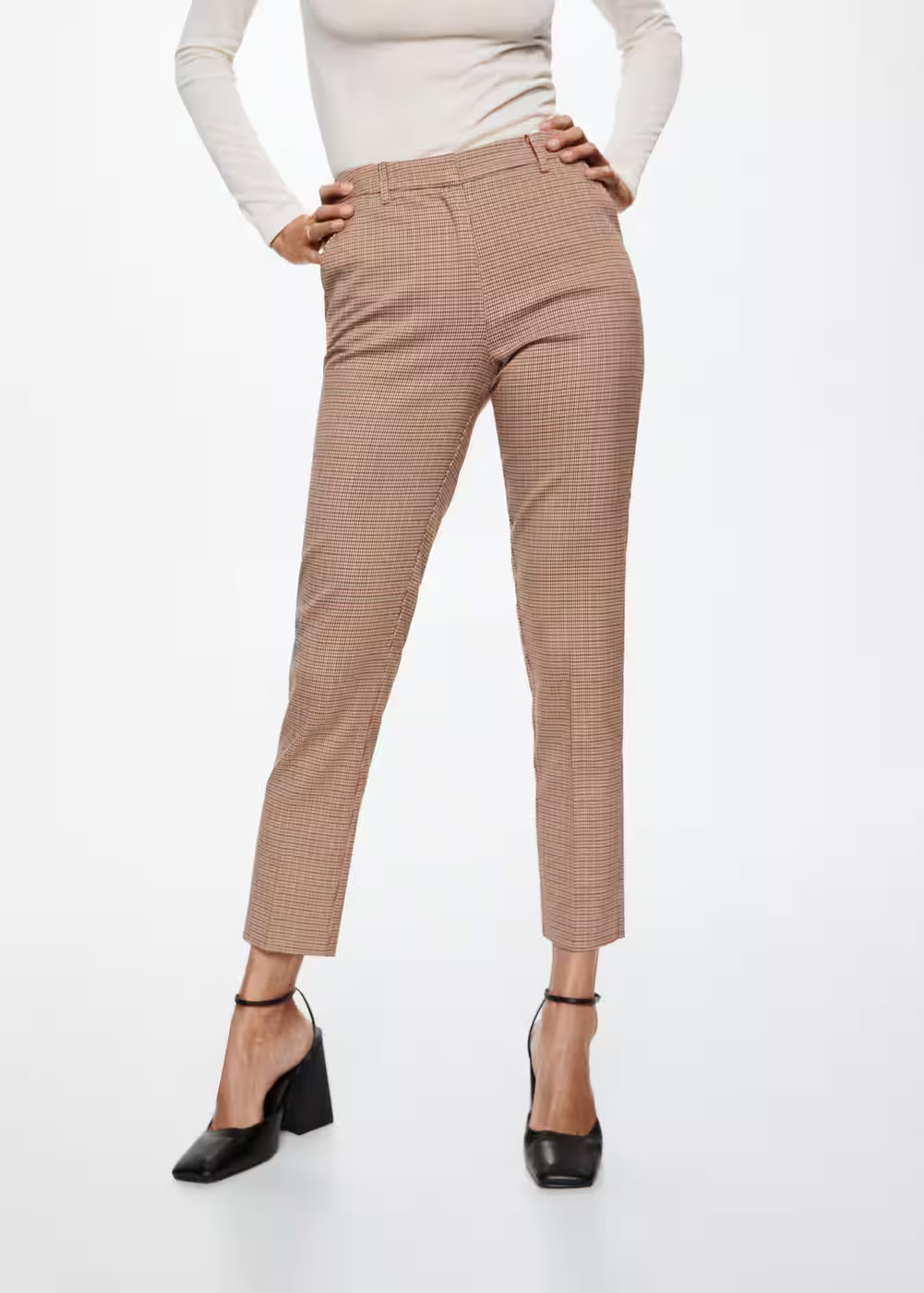 Skinny houndstooth suit pants | MANGO (US)