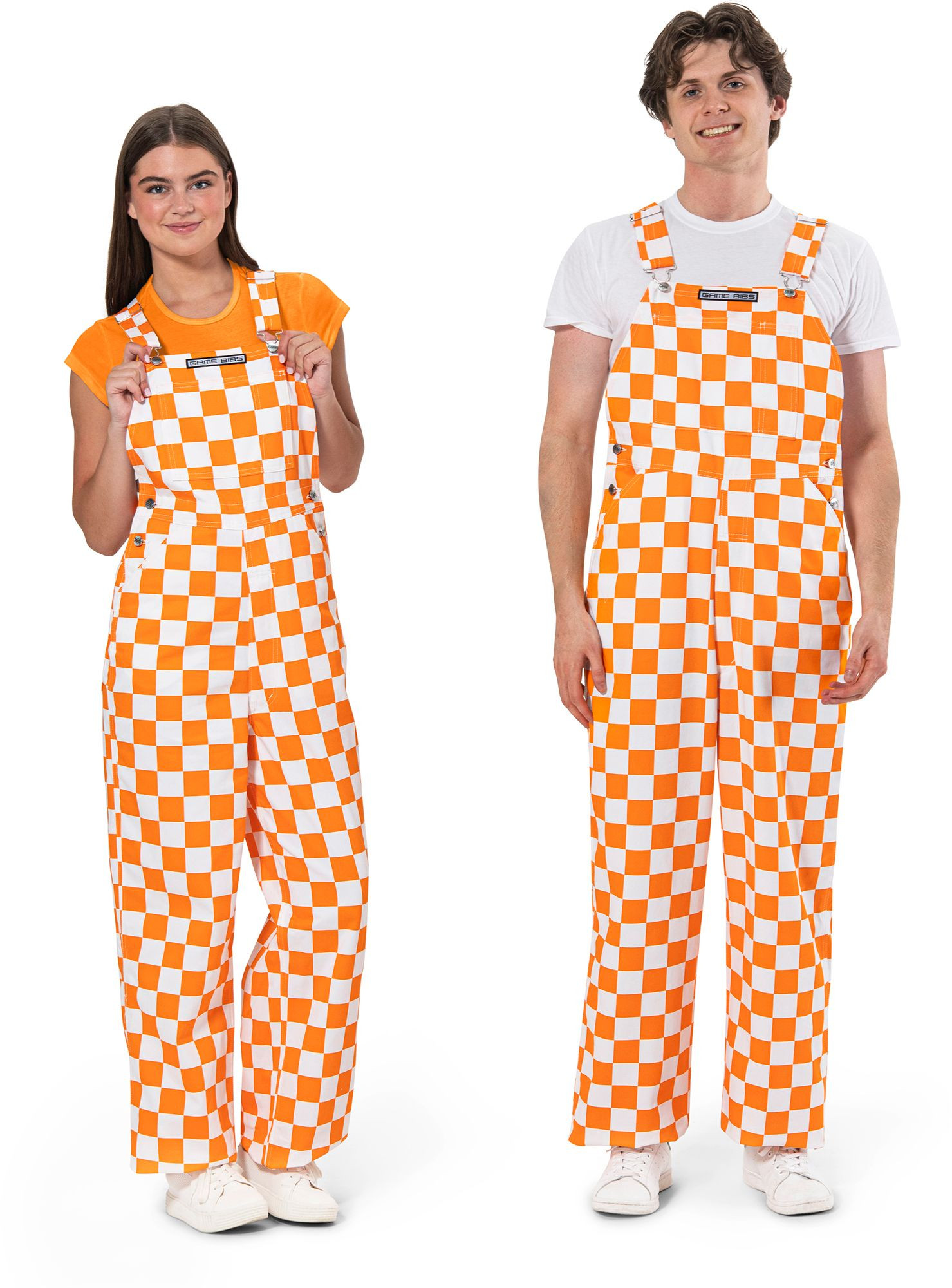 Game Bibs Adult Orange/White Checkered Overalls, Men's, XXL, Black | DICK'S Sporting Goods