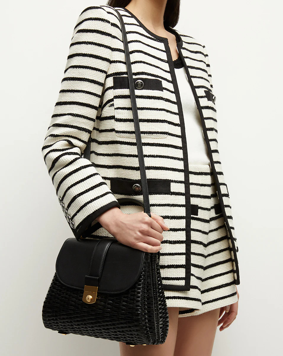 Crest Lock Basket Bag in Black | Veronica Beard | Veronica Beard