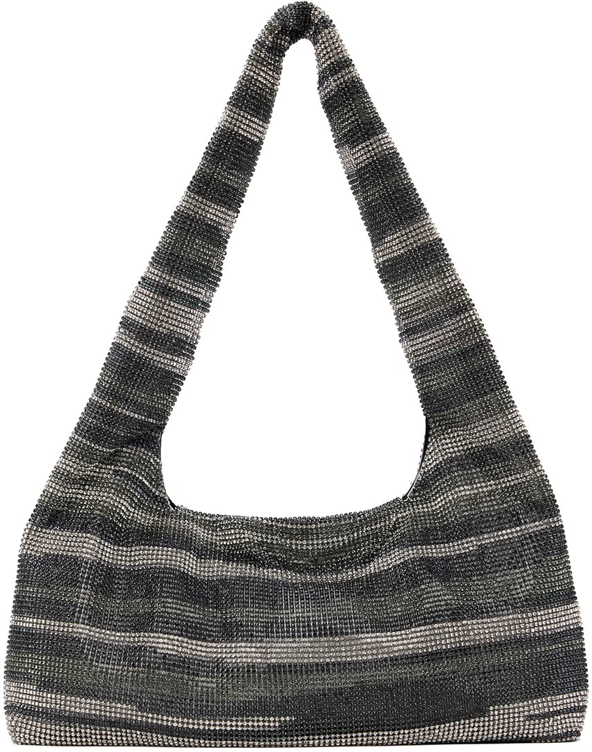 Gray Crystal Mesh Armpit Bag | SSENSE