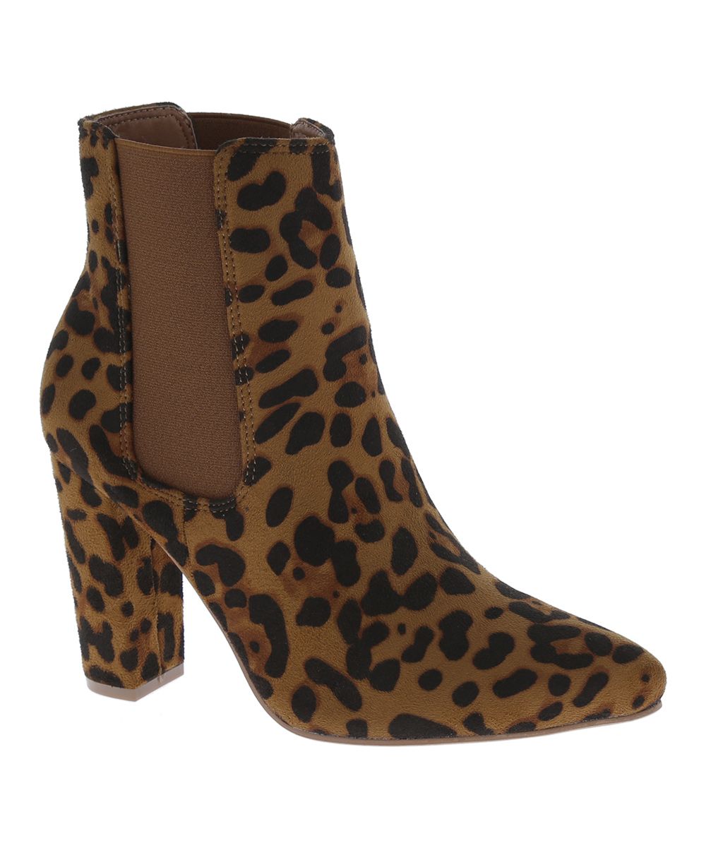 Weeboo Women's Casual boots LEOPARD - Brown Leopard Pointed-Toe Eloise Bootie - Women | Zulily