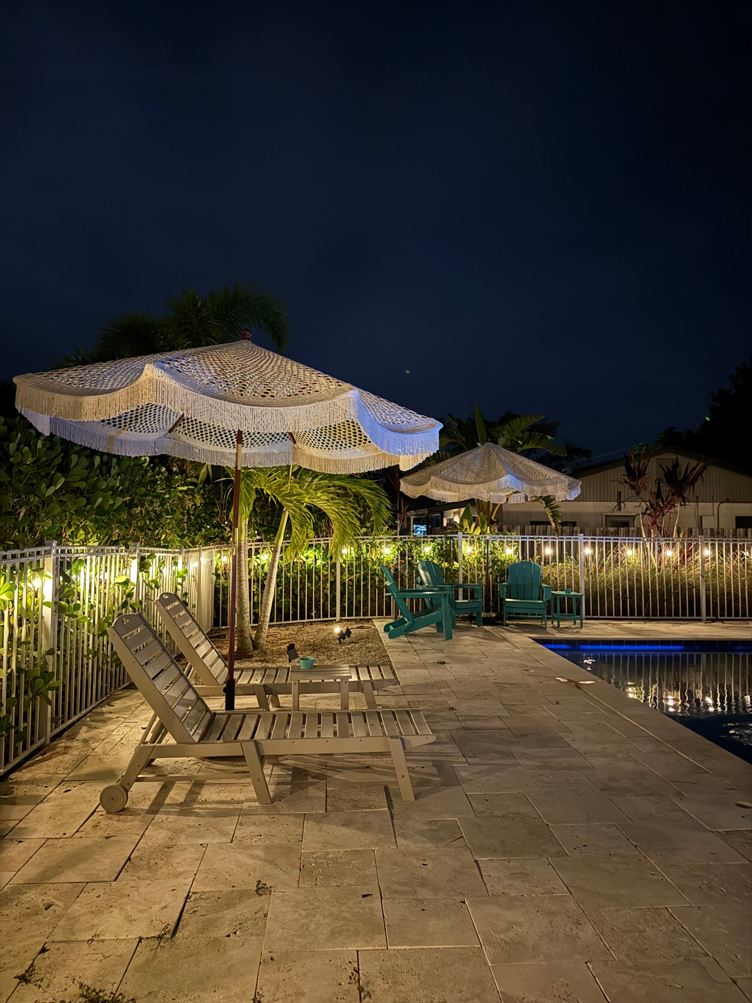 I picked these crochet umbrellas so I do not have to worry if they open when the breeze comes in off of the ocean. They provide filtered shade, similar to a tree. My umbrella frame is brown.

#LTKSwim #LTKHome #LTKSeasonal