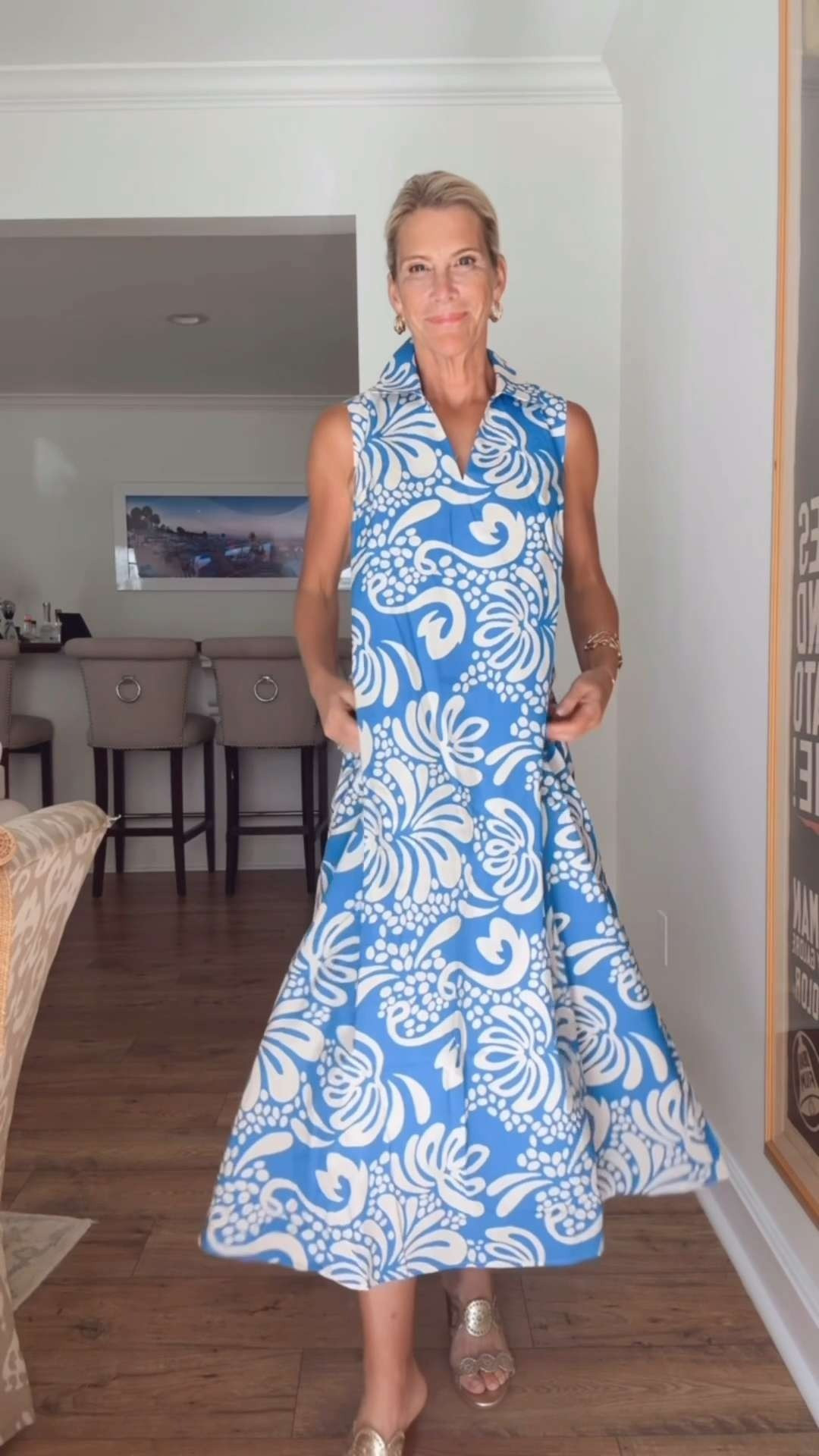 This blue and white printed midi dress is a summer standout with its flattering fit-and-flare silhouette and timeless coastal-inspired print. Cinch it with a woven belt and pair it with neutral sandals for an effortless look that’s perfect for vacations, brunch, or summer events.

💡 LTK MADE EASY

❤️ Heart = Support my posts
🔖 Save = Get sale & restock alerts
📋 Lists = Keep favorites organized
📲 Share = Send to yourself for later
💬 Comment = Ask me anything 

 #LTKootd #LTKSeasonal #LTKOver40