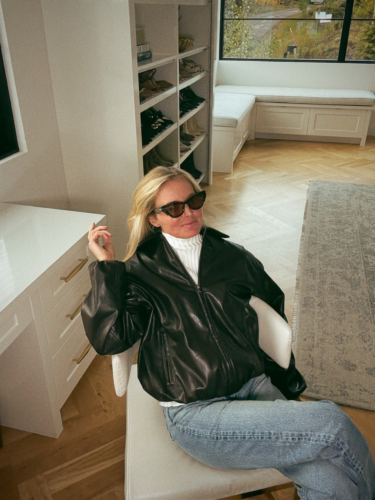 This gorgeous faux leather jacket is under $80! I’m wearing size small. 

#LTKSeasonal