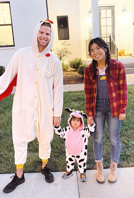 A farmer and her farm animals! My adorable baby cow and rooster 

#LTKHalloween