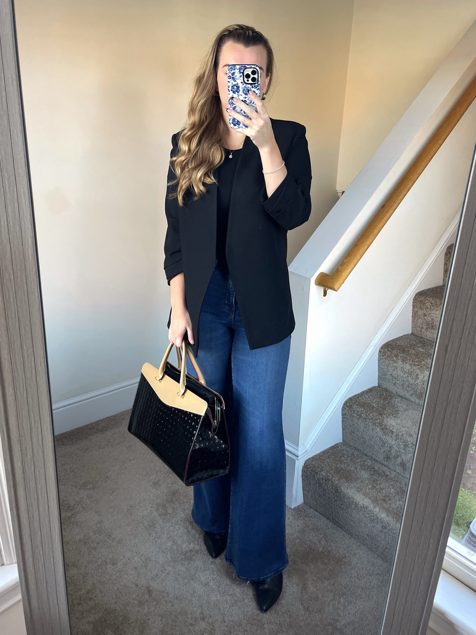 Office outfit idea! Blazer is Aritzia, jeans are Good American, booties are Sam Edelman. 

#LTKStyleTip #LTKWorkwear #LTKFallSale