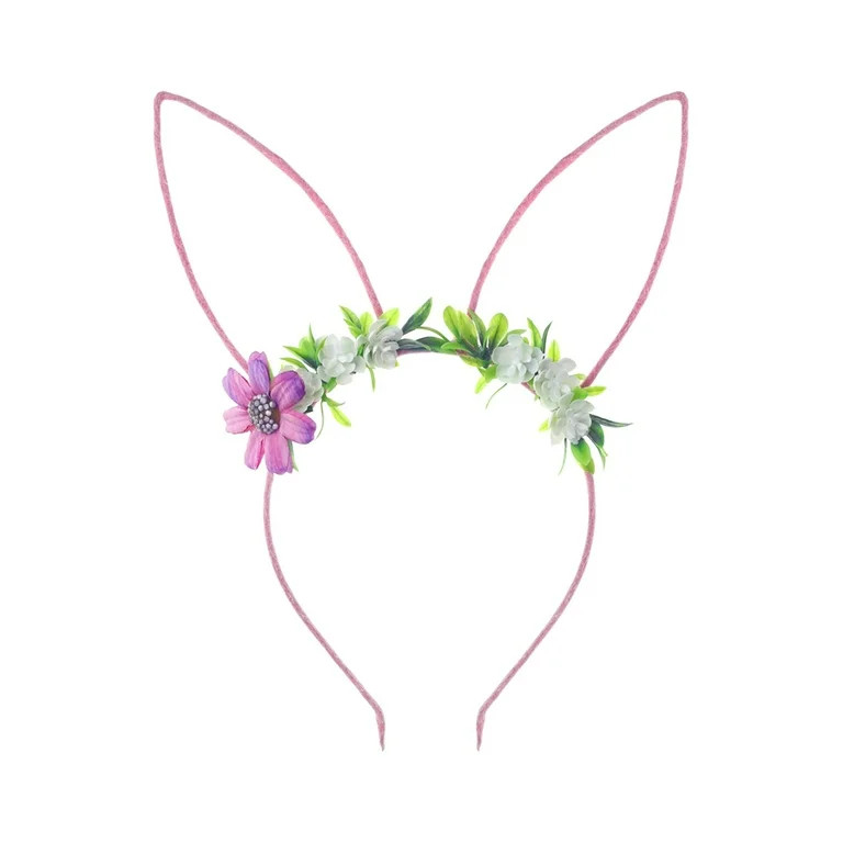 Matoen Easter Floral Bunny Ears Headband Spring Woodland Flower Fairy Rabbit Hairband Wedding Par... | Walmart (US)