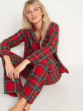 Printed Flannel Pajama Set for Women | Old Navy (US)