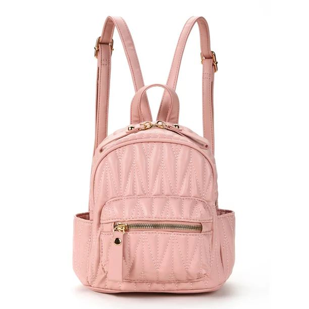 Becool Women's Quilted Mini Backpack Blush - Walmart.com | Walmart (US)