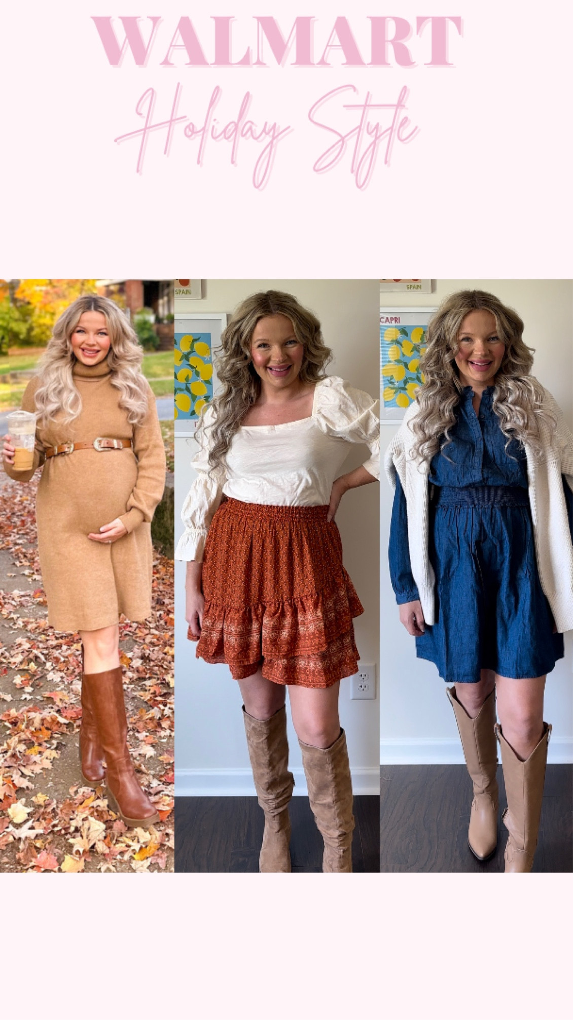 Walmart holiday style 😍🧣💕

Walmart sweater dress Walmart skirt Walmart denim dress Walmart fall ootd Walmart fall outfit 

#LTKHoliday #LTKGiftGuide #LTKHolidaySale