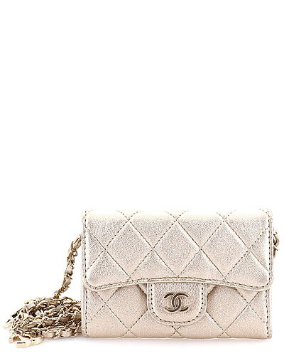 Gold Quilted Metallic Lambskin Classic Flap Chain Belt Bag Mini
(Authentic Pre-Loved) | Gilt & Gilt City