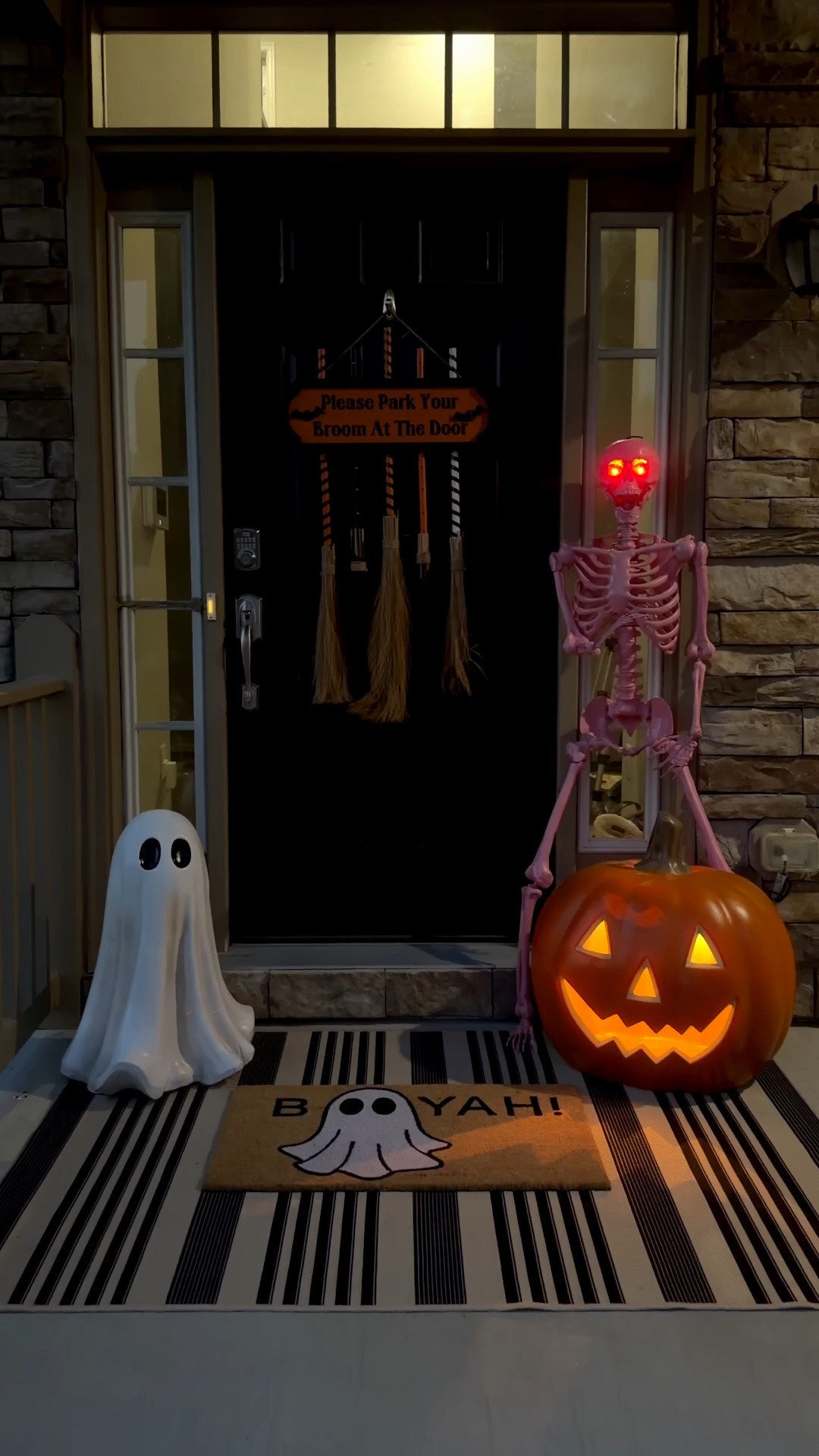 Went to AtHome today …. Came home with some Halloween goodies for my porch!! The BER months start tomorrow !

This pink skeleton with the light up eyes is so cute !! And the jumbo light up skeleton 

I loved the broom parking sign for my front door and of course this cute ghost statue !! 

Halloween 
Halloween porch 
Halloween decorating 
Halloween 2026

#LTKSeasonal #LTKHome #LTKmomlife
