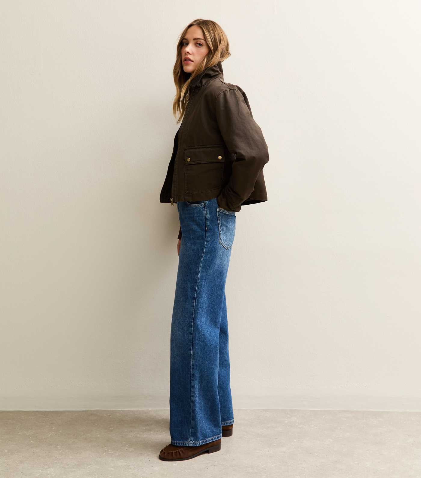 Brown Waxed Corduroy Collar Barn Jacket | New Look | New Look (UK)