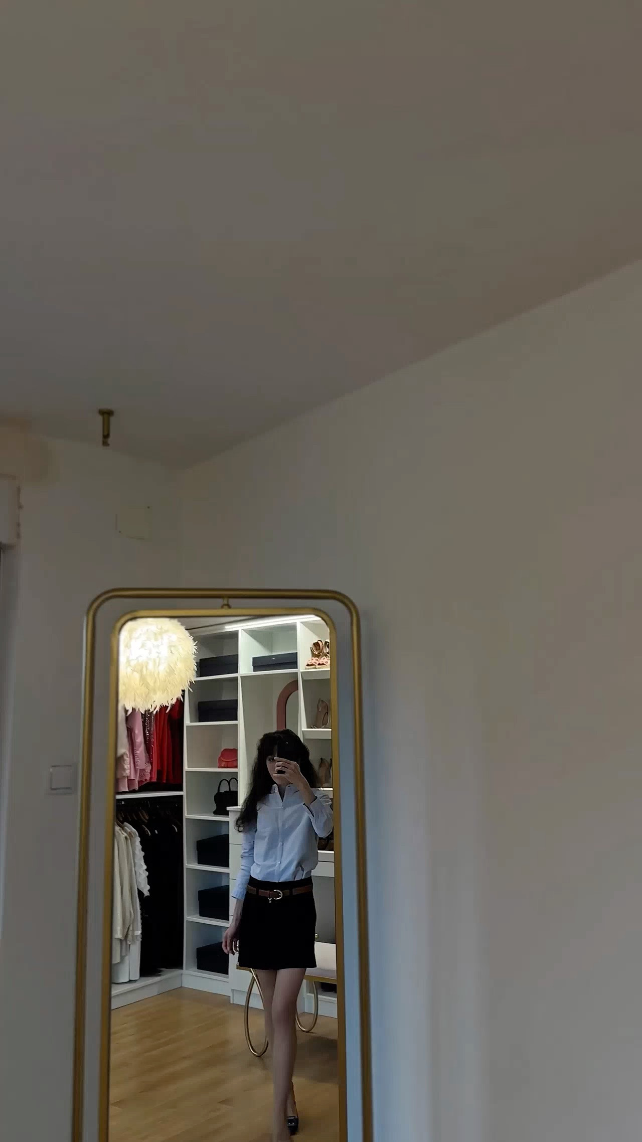 Oxford shirt outfit, striped Oxford shirt outfit, Oxford shirt and mini skirt, shirt and mini skirt outfit, navy mini skirt outfit, navy skirt outfit, mini skirt outfit, preppy outfit, preppy style, preppy aesthetic, preppy spring outfit, preppy spring style, classic preppy, old money preppy, old money outfit, old money aesthetic, old money style, old money spring, Americana style, classic American style, Ivy League style, Ivy League aesthetic, black slingback heels, slingback heels outfit, patent slingback, gold buckle heels, black patent heels outfit, red lip outfit, red lips outfit, red lipstick look, cognac belt outfit, leather belt outfit, gold buckle belt, dressing room mirror selfie, dressing room outfit, gold mirror outfit, mirror selfie outfit, GRWM outfit, getting ready outfit, chic casual outfit, smart casual spring, feminine casual outfit, spring casual outfit, spring outfit 2026, spring outfit ideas, spring outfit inspo, spring fashion 2026, how to style an Oxford shirt, how to style a mini skirt

#LTKootd #LTKSeasonal #LTKStyleTip
Oxford shirt outfit
striped shirt outfit
navy mini skirt
mini skirt outfit
preppy outfit
preppy style
preppy aesthetic
old money outfit
old money style
old money aesthetic
slingback heels outfit
black heels outfit
red lip outfit
mirror selfie outfit
spring outfit 2026
spring casual outfit
GRWM outfit
Oxford shirt and mini skirt
shirt tucked into mini skirt
preppy spring style
old money preppy
Ivy League aesthetic
Ivy League style
classic American style
Americana aesthetic
black patent slingback
gold buckle heels
patent leather heels outfit
cognac belt outfit
gold buckle belt
dressing room mirror selfie
gold mirror outfit
dressing room outfit
red lips look 

 #LTKdayinmylife #LTKootd #LTKSaleAlert