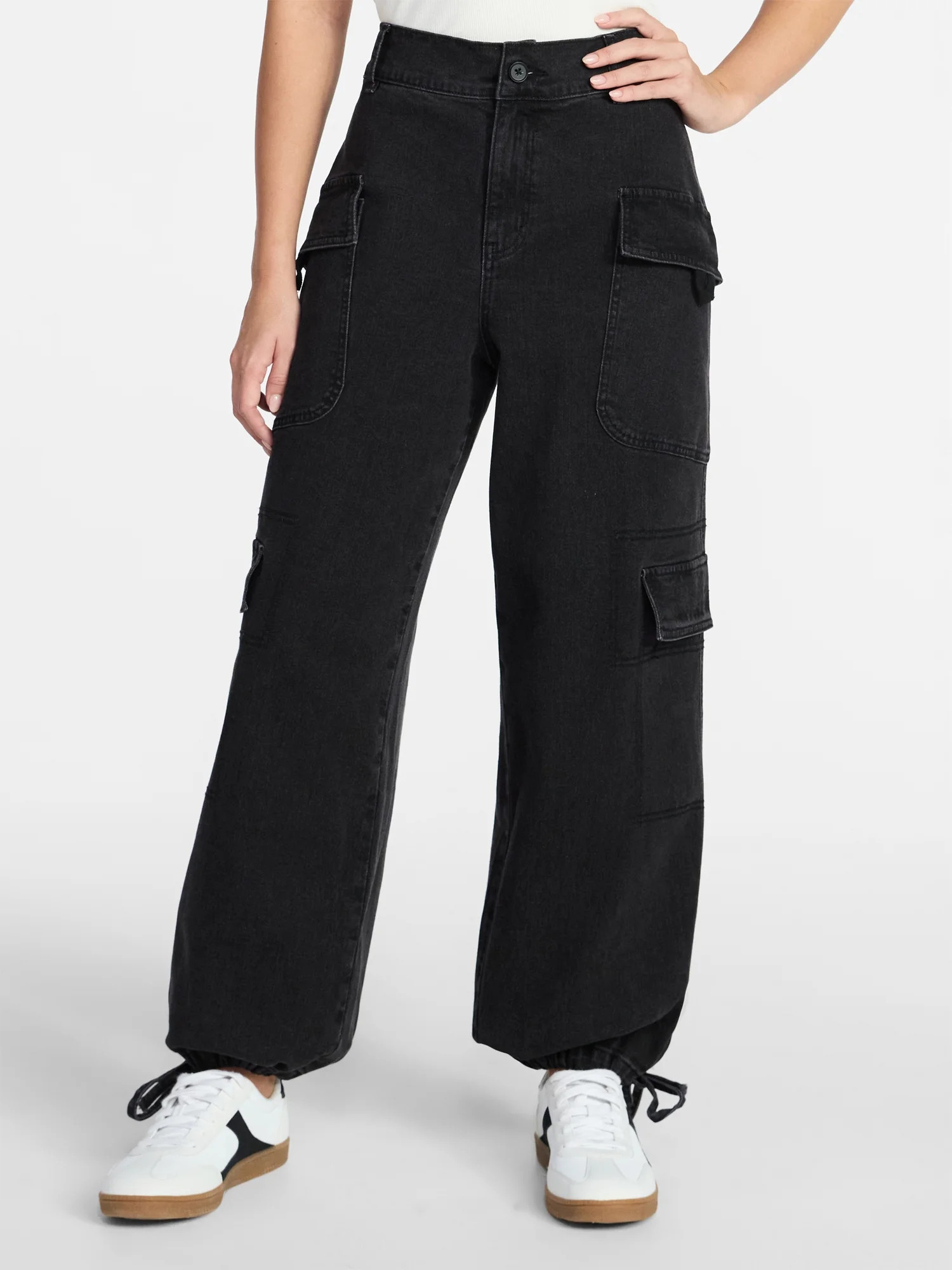 Madden NYC Women's Denim Joggers, 28" Inseam, Sizes XXS-XXL | Walmart (US)