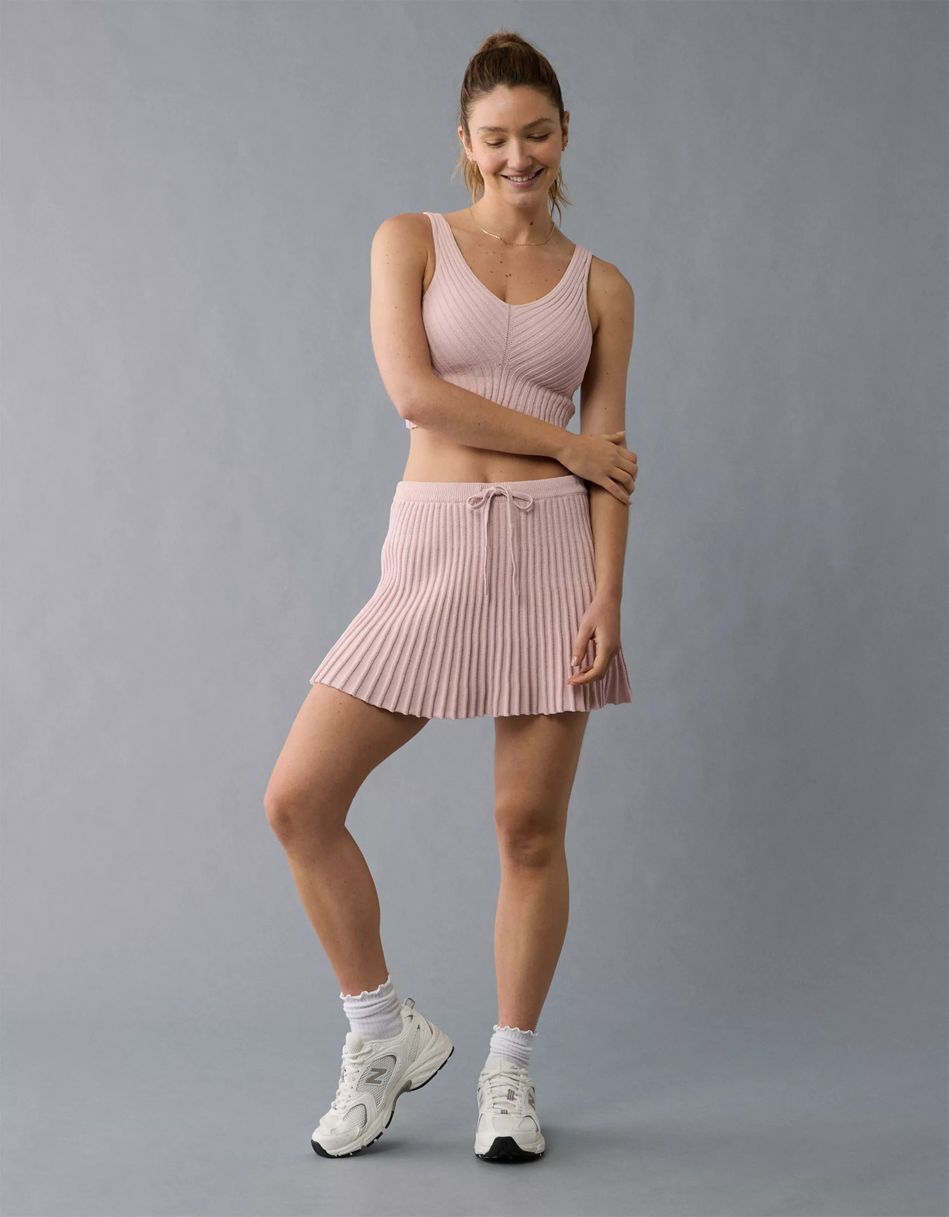 AE Ribbed Knit Mini Skirt | American Eagle Outfitters (US & CA)