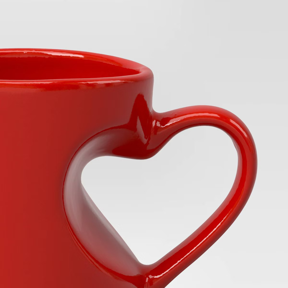 13 fl oz Stoneware Heart Handle Mug Red - Threshold™ | Target