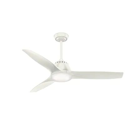 Casablanca Wisp 52-in Fresh White LED Indoor Downrod or Flush Mount Ceiling Fan with Light Remote... | Lowe's