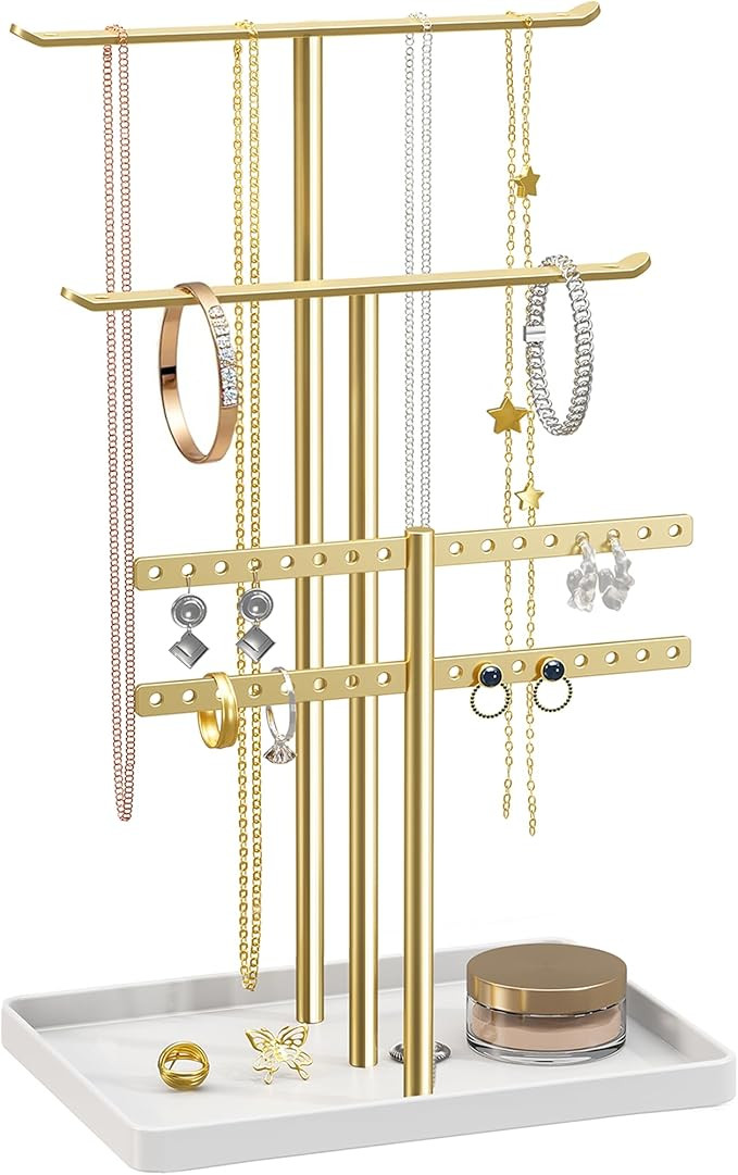 pickpiff Jewelry Stand Holder Organizer: 14.5" Sturdy Hanger for 80 Pcs Jewelry, Gift for Women, ... | Amazon (US)