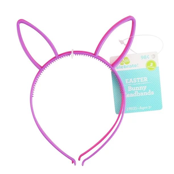 Way To Celebrate Easter Bunny Headbands, 2 Count - Walmart.com | Walmart (US)