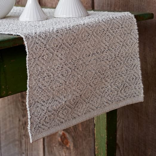 Woven Metallic Table Runner | West Elm (US)
