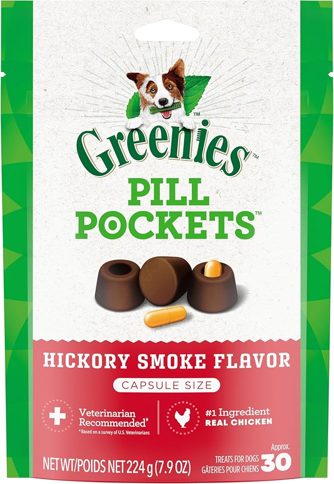Greenies Pill Pockets for Dogs Large Size, Soft Dog Treats, with Real Peanut Butter, 7.9 oz. Pouc... | Amazon (US)