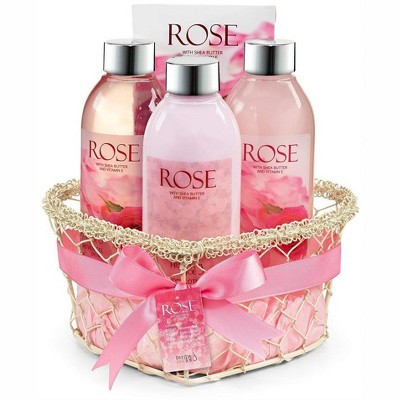 Freida & Joe  Rose Fragrance Spa Collection in Heart Shape Basket Bath & Body Valentines Gift Set | Target