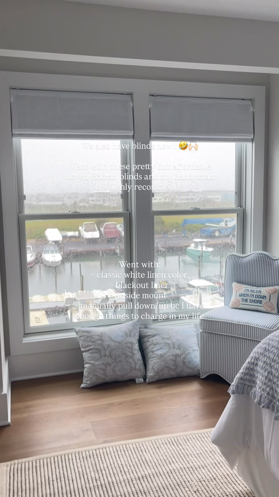 Absolutely LOVE our new white linen Roman shades at the beach house!! Not only on the more affordable side of blinds but excellent quality and easy install (per my handyman!!)

Here are the details:
Color: Snow White
Blackout liner
Inside mount
Manual pull down/up

Plus their website has easy instructions on how to measure for you windows to get exactly what you need!! And if you need custom (we needed 3) their customer service is so helpful to work with!!

#LTKHome #LTKSaleAlert