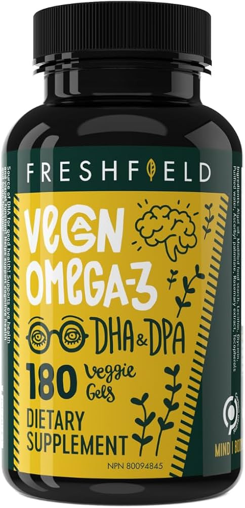 Freshfield Vegan Omega 3 DHA: Sustainably Sourced, Tested, GMP, Premium, Carrageenan Free, Compos... | Amazon (US)