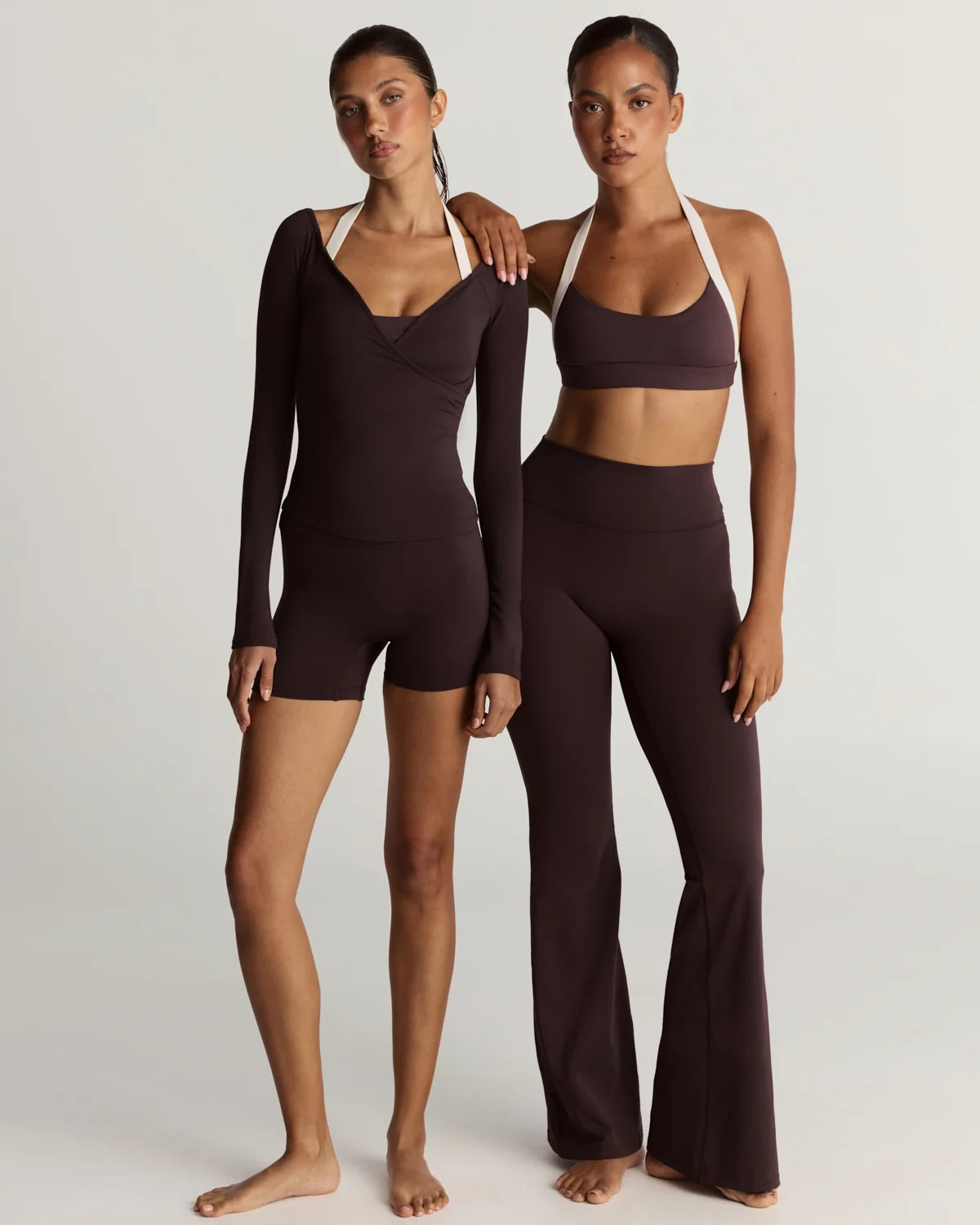 Form Invisible Scrunch Flare Leggings | Espresso | Crop Shop Boutique US