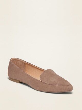 Faux-Suede Pointy-Toe Loafers for Women | Old Navy (US)