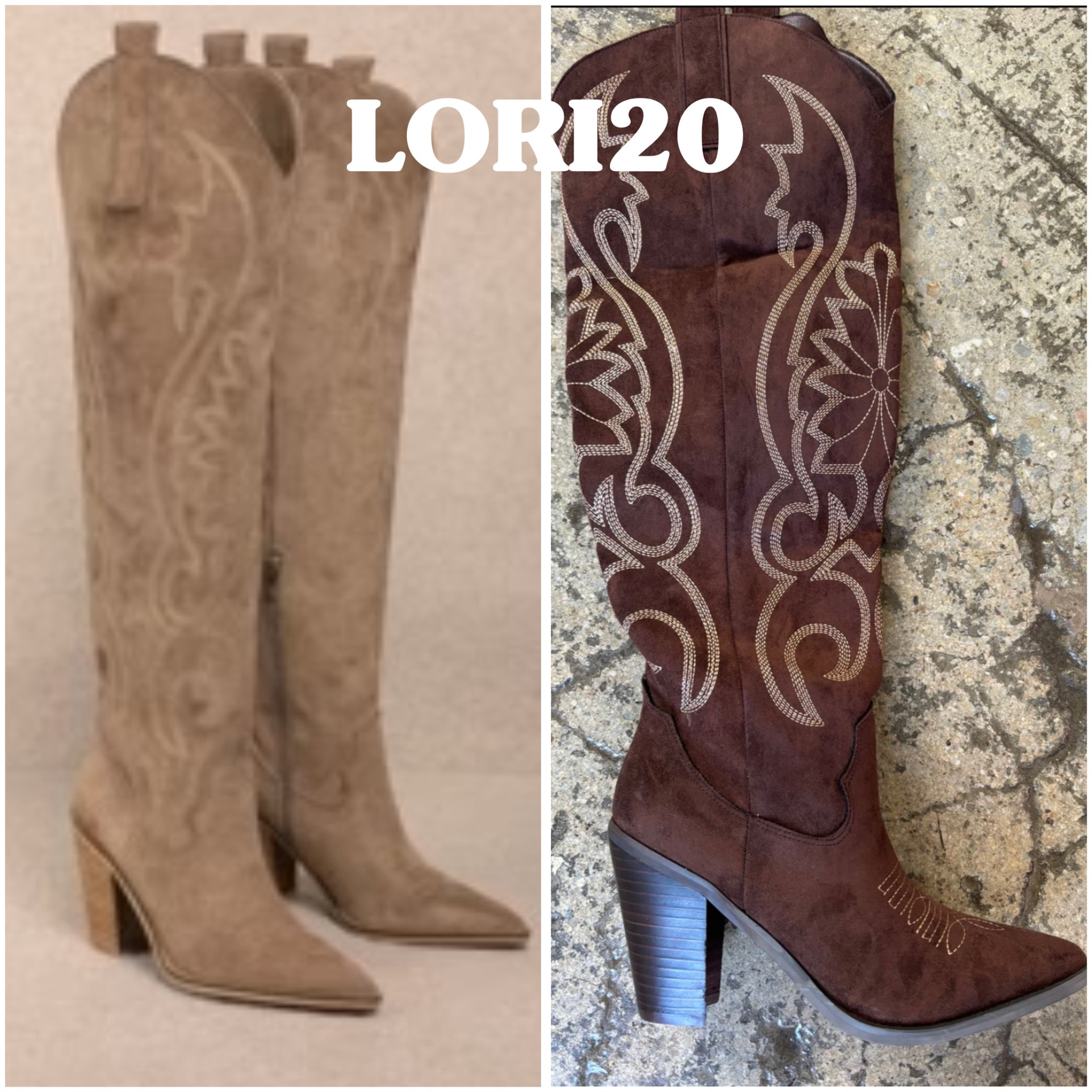 New knee highboots! Tan and brown colors! Code LORI20 to save 

#LTKShoeCrush #LTKStyleTip #LTKFindsUnder100