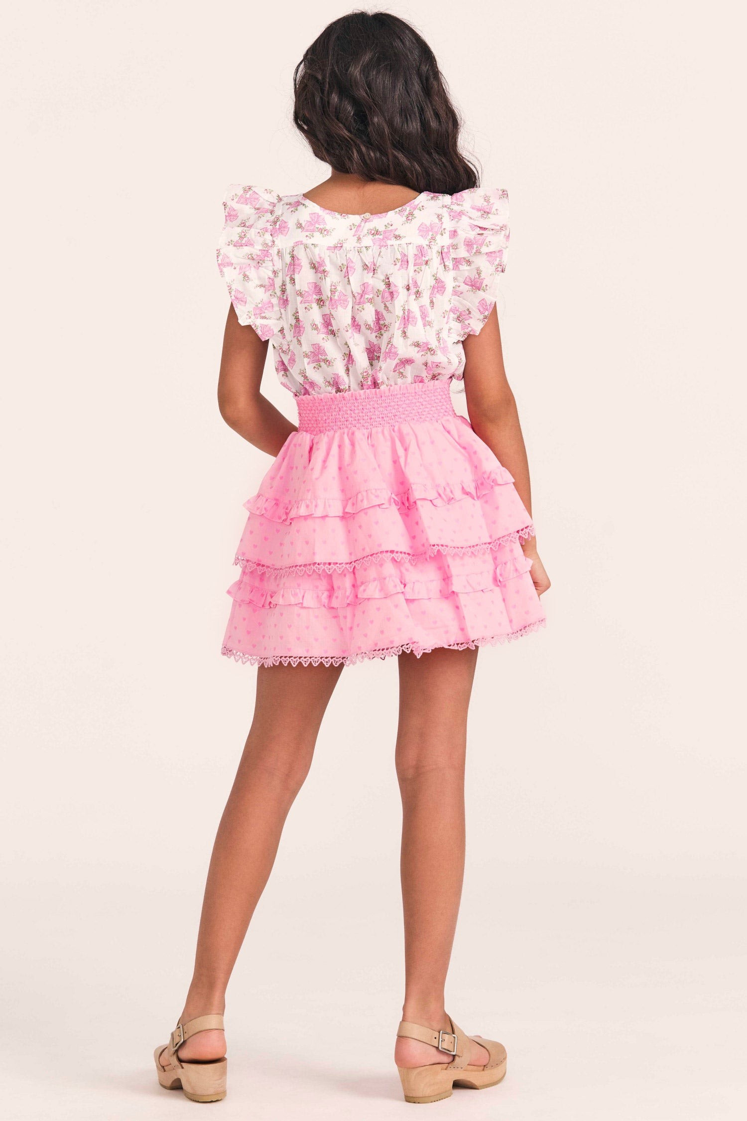 LoveShackFancy x American Girl Girls Rosy Ruffle Billie Skirt | LOVESHACKFANCY
