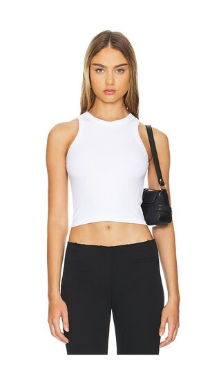 CLYQUE Kelly Crop Tank in White. - size XL | Revolve Clothing (Global)