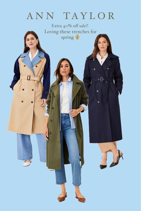 Trench coats extra 40% off!! #springfashion #springstyle #springoutfit #outfitinspo #outfitinspiration #trenchcoat #anntaylor #preppy 

#LTKstyletip #LTKworkwear #LTKsalealert