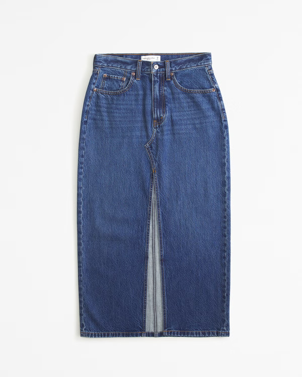 Denim Maxi Skirt | Abercrombie & Fitch (US)
