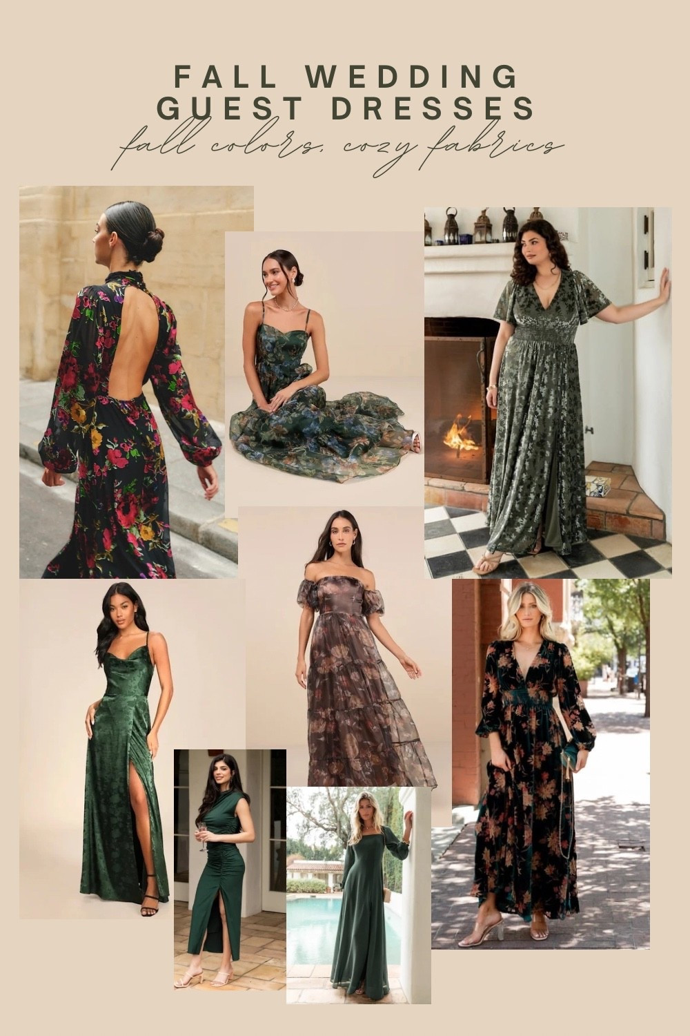 Fall Wedding Guest Dress 🍂 
Fall colors and cozy luxe fabrics make the perfect fall wedding guest dresses! Here are some of my favorites for 2025 🤎💚

#wedding #guest #fallweddingguestdress #velvet #luxe #cozy #LTKWedding #LTKFinds 

#LTKParties #LTKFallSale #LTKSeasonal