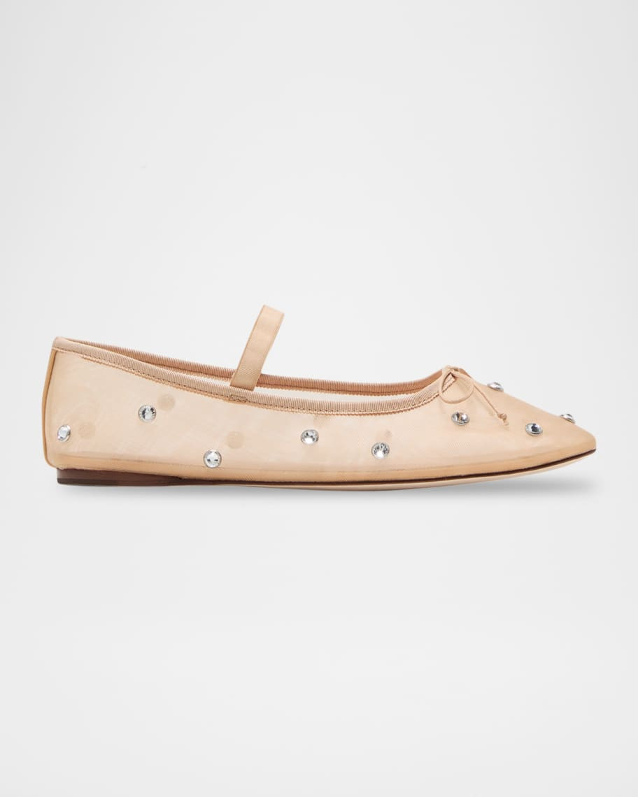 Loeffler Randall Leonie Crystal Mesh Ballerina Flats | Neiman Marcus