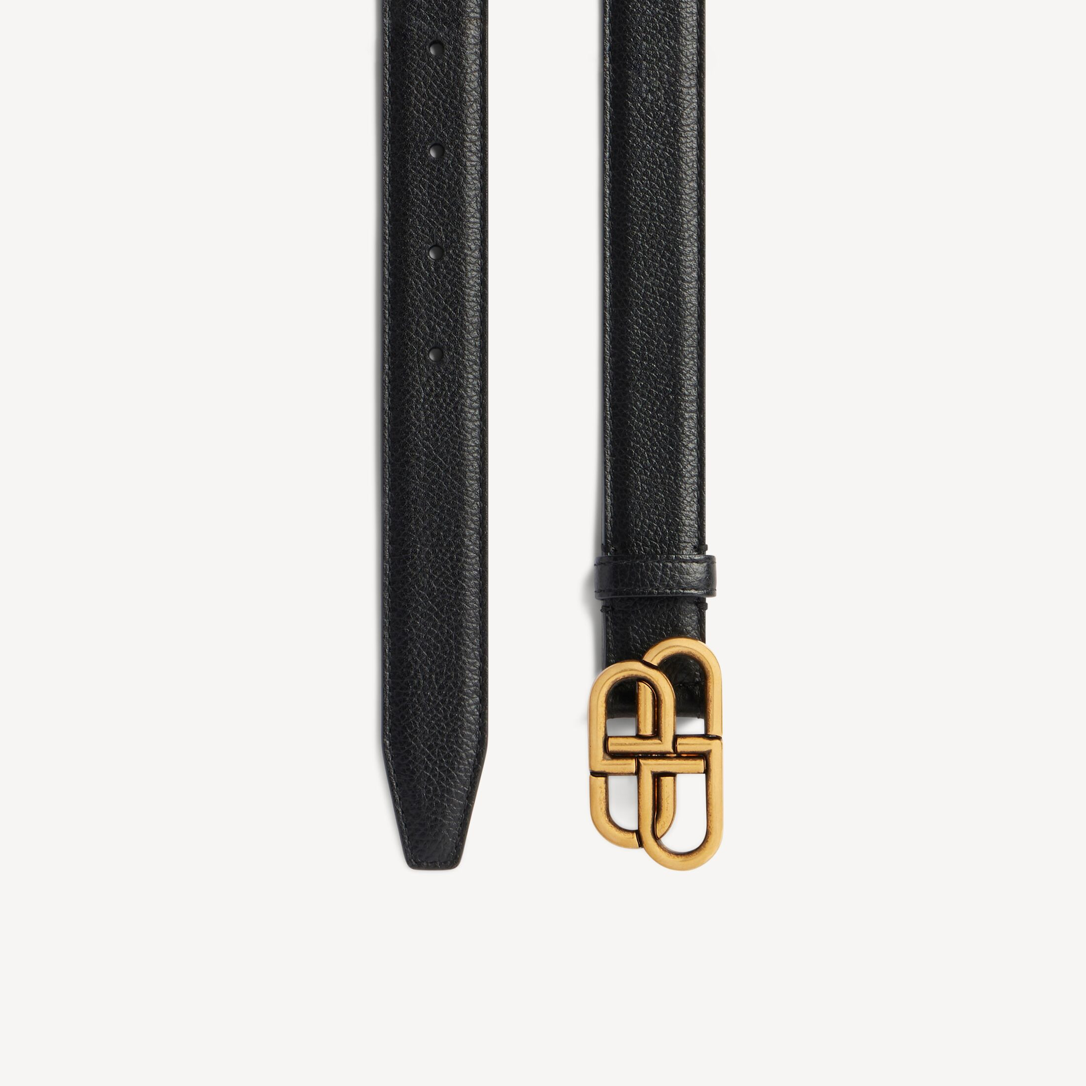 Ceinture Bb Thin pour Femme en Noir | Balenciaga