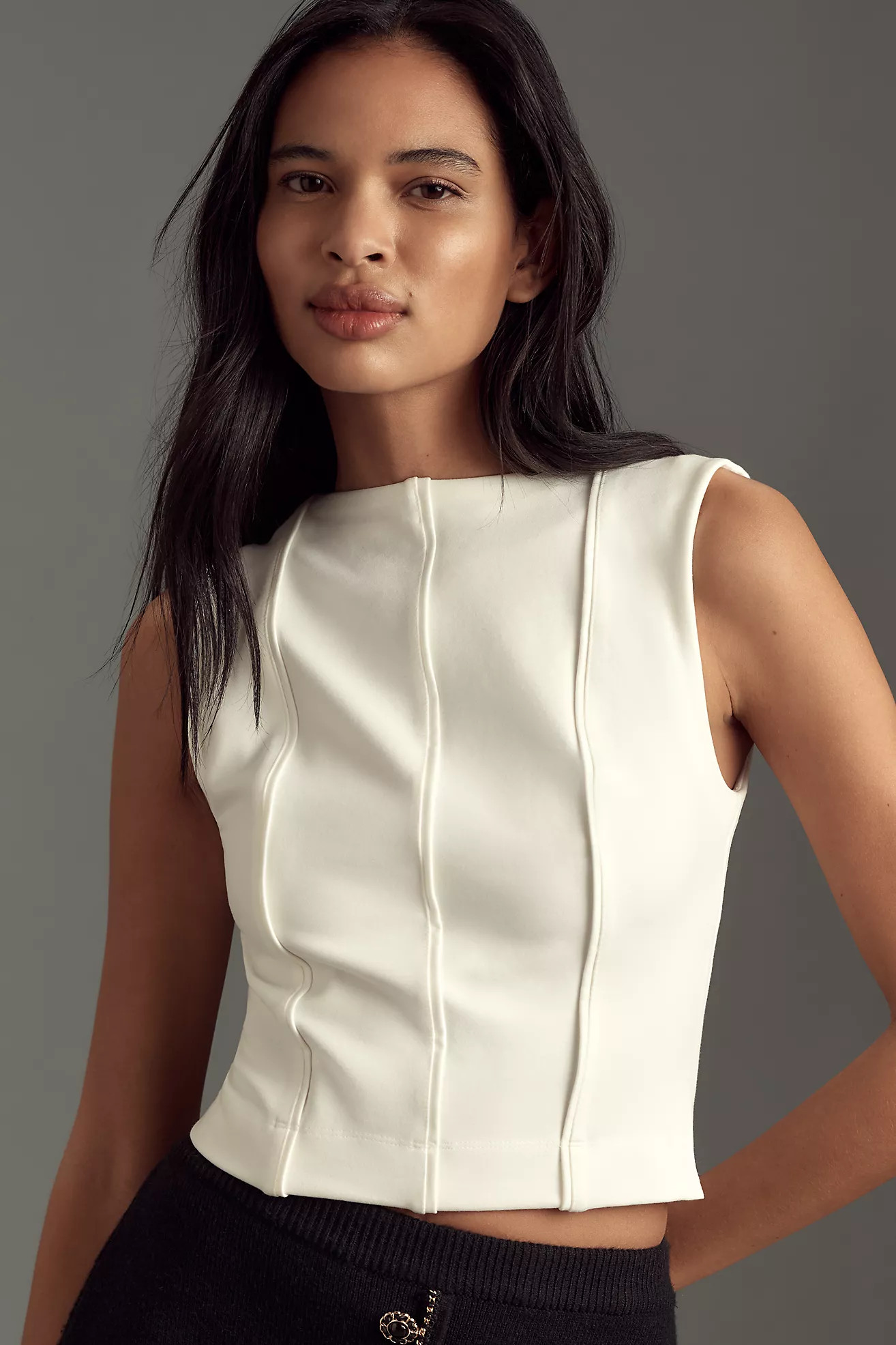 Maeve Seamed Shell Top | Anthropologie (US)