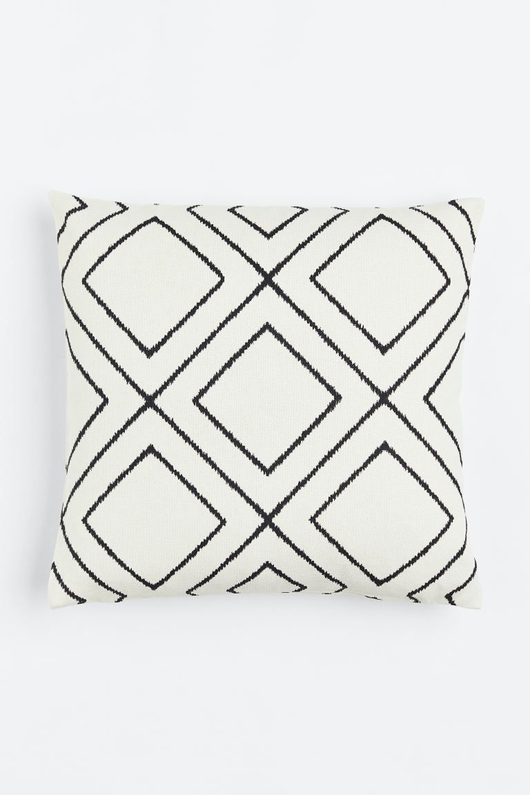 Patterned Cushion Cover - Light beige/patterned - Home All | H&M US | H&M (US)