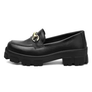 Mocassim Tratorado Feminino Fivela Conforto Moderno Preto 34 Preto | Dafiti (BR)