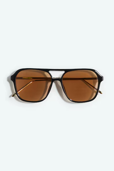 H & M - Polarized Sunglasses - Black/Gold-Colored | H&M (US + CA)