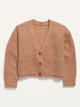 Cropped Button-Front Pocket Cardigan Sweater for Girls | Old Navy (US)
