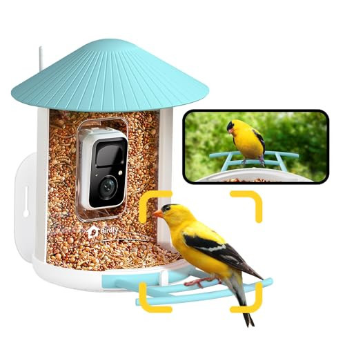 NETVUE by Birdfy Smart Bird Feeder with Camera – AI Identifies Birds Species 2MP Night Vision & App Alerts, 2.4Ghz Wi-Fi Connect IP65 Weatherproof Bird Camera-Gift for Backyard BirdWatchers, Blue | Amazon (US)